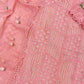 Rajwada Light Pink Organza Embellished Semi-Stitched Kurta Set For Women