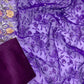 Rajwada - Purple Organza Saree with Unstitched Blouse