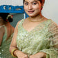 Rajwada - Green Organza Embellished Saree with Stitched Blouse
