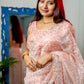 Rajwada - Peach Organza Embellished Saree with Stitched Blouse