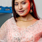 Rajwada - Peach Organza Embellished Saree with Stitched Blouse