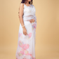 Rajwada White and Multi Organza Printed Saree With Unstitched Blouse For Women