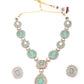Rajwada Sea Green Alloy Jewellery Set For Women
