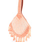 Rajwada Women Peach Fan Shaped Pearl Bag