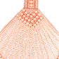 Rajwada Women Peach Fan Shaped Pearl Bag