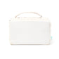 Rajwada  White And Blue Fabric Pearls Bridal Clutch For Women