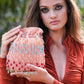 Rajwada Women Sparkling Peach Bead Embroidered Potli Bag