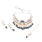 Rajwada Royal Blue And Alloy Jewellery Set For Women