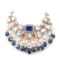 Rajwada Royal Blue And Alloy Jewellery Set For Women