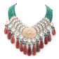 Rajwada Green And Brown Alloy Jewellery Set For Women