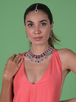 Rajwada Silver Alloy Jewellery Set For Women