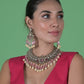 Rajwada Pink Alloy Jewellery Set For Women