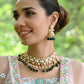 Rajwada Green And White Alloy Jewellery Set For Women