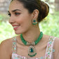 Rajwada Green Layered Alloy Jewellery Set For Women
