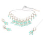 Rajwada Sea Green And White Alloy Jewellery Set For Women