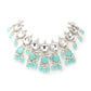 Rajwada Sea Green And White Alloy Jewellery Set For Women