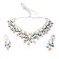Rajwada Green And Peach Alloy Jewellery Set For Women