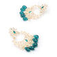 Rajwada Teal And Silver Layered Alloy Jewellery Set For Women