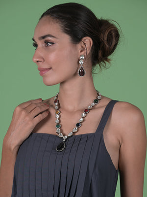 Rajwada Multicolored Alloy Jewellery Set For Women