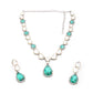 Rajwada Gold And Green Alloy Jewellery Set For Women