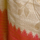 Rajwada Women Festive Apricot Silk Blend Woven Saree With Unstitched Blouse