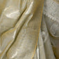 Rajwada Women Festive Green Linen Blend Woven Saree With Unstitched Blouse