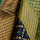 Rajwada Women Festive Blue Silk Blend Woven Saree With Unstitched Blouse