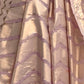 Rajwada Women Festive Purple Silk Blend Woven Saree With Unstitched Blouse