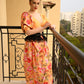 Rajwada Women Festive Yellow Satin Printed Saree With Unstitched Blouse