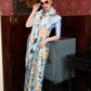 Rajwada Women Festive Blue Satin Printed Saree With Unstitched Blouse