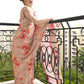 Rajwada Women Festive Beige Satin Printed Saree With Unstitched Blouse