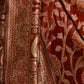 Rajwada Women Festive Maroon Silk Blend Woven Saree With Unstitched Blouse