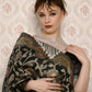 Rajwada Women Festive Black Silk Blend Woven Saree With Unstitched Blouse