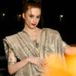 Rajwada Women Festive Beige Silk Blend Woven Saree With Unstitched Blouse