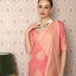 Rajwada Women Festive Peach Silk Blend Woven Saree With Unstitched Blouse