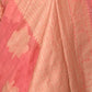 Rajwada Women Festive Peach Silk Blend Woven Saree With Unstitched Blouse