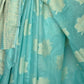 Rajwada Women Festive Blue Silk Blend Woven Saree With Unstitched Blouse