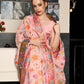 Rajwada Women Festive Peach Silk Blend Woven Saree With Unstitched Blouse