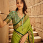 Rajwada Green Handloom Woven Saree For Women