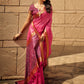 Rajwada Pink Handloom Woven Saree For Women