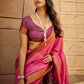 Rajwada Pink Handloom Woven Saree For Women