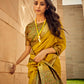 Rajwada Yellow Handloom Woven Saree For Women