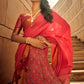 Rajwada Pink Handloom Woven Saree For Women