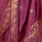 Rajwada Women Violet Silk Blend Woven Saree With Unstitched Blouse