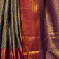 Rajwada Green Handloom Woven Silk Blend Saree for Women With Unstitched Blouse