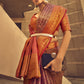 Rajwada Purple Handloom Woven Silk Blend Saree for Women With Unstitched Blouse