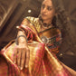 Rajwada Pink Handloom Woven Silk Blend Saree For Women