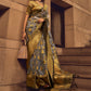 Rajwada Green Handloom Woven Silk Blend Saree For Women