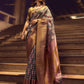 Rajwada Pink Handloom Woven Silk Blend Saree For Women