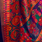 Rajwada Navy Blue Printed Silk Blend Saree With Unstitched Blouse For Women